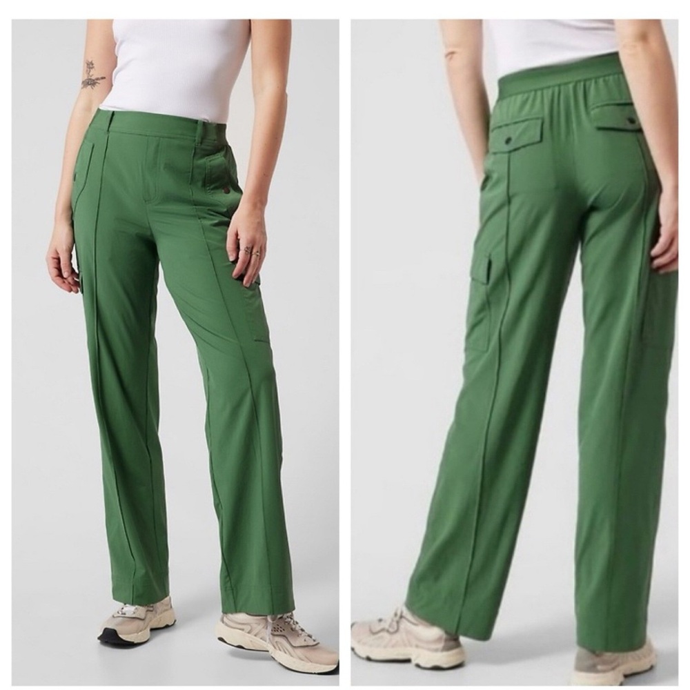 Athleta‎ Green Trousers Relaxed Fit size 14